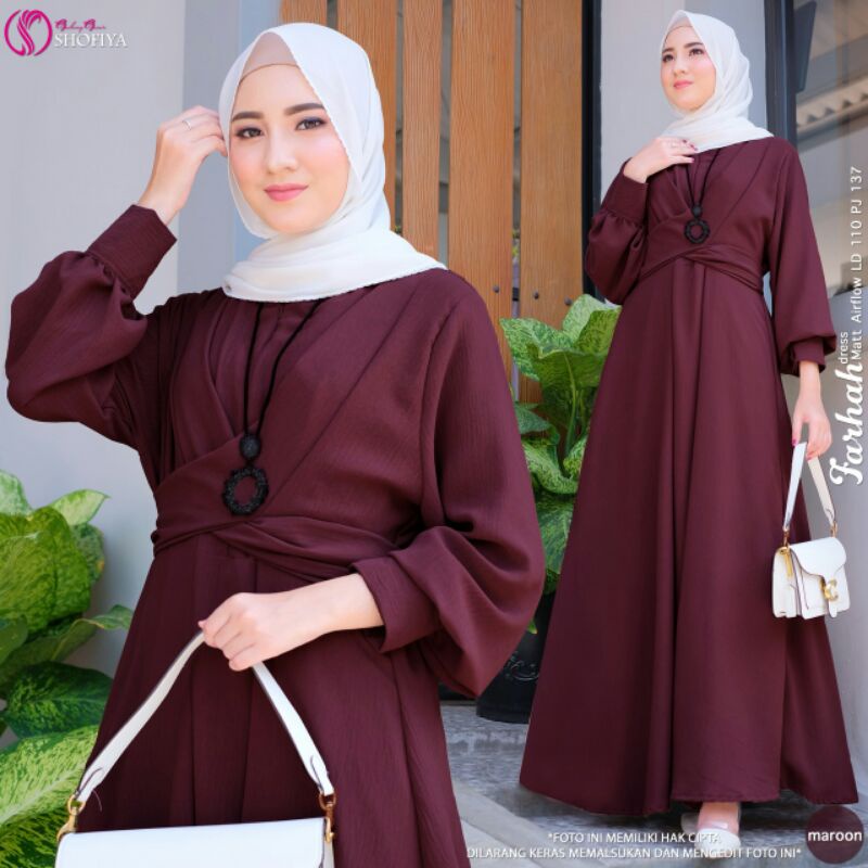 FARHAH, WILONA. ANIQA, VALERIE SAFIA &quot; Midi Dress Ory by Shofiya