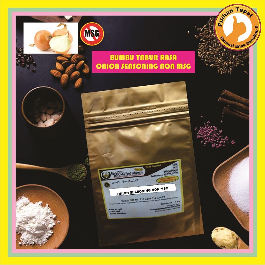 

Bumbu Tabur NON MSG Onion Seasoning 1 Kg Enak Murah Bubuk Tabur Rasa Onion Seasoning Halal NO MSG