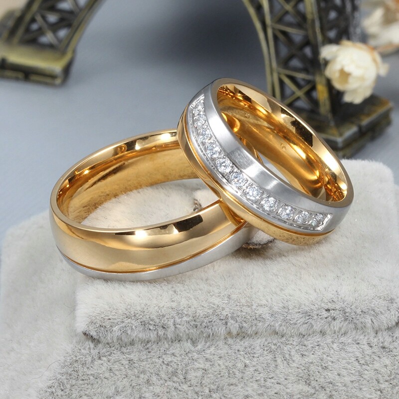 Cincin Couple / Tunangan / Nikah / Pasangan / Titanium C018