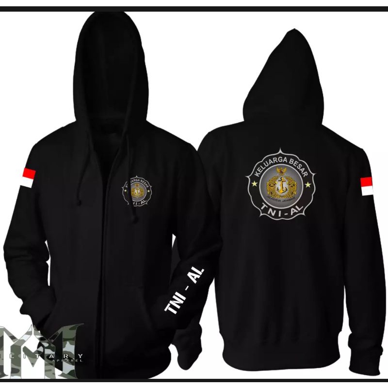 Jaket TNI AL Terbaru Hoodie Zipper TNI AL Jaket Pria Keren