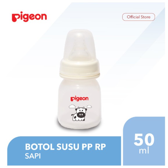 Pigeon Botol Susu PP Rp 50ml Gambar SAPI Newborn Dot Bayi Botol Susu Pigeon Ukuran 50ml