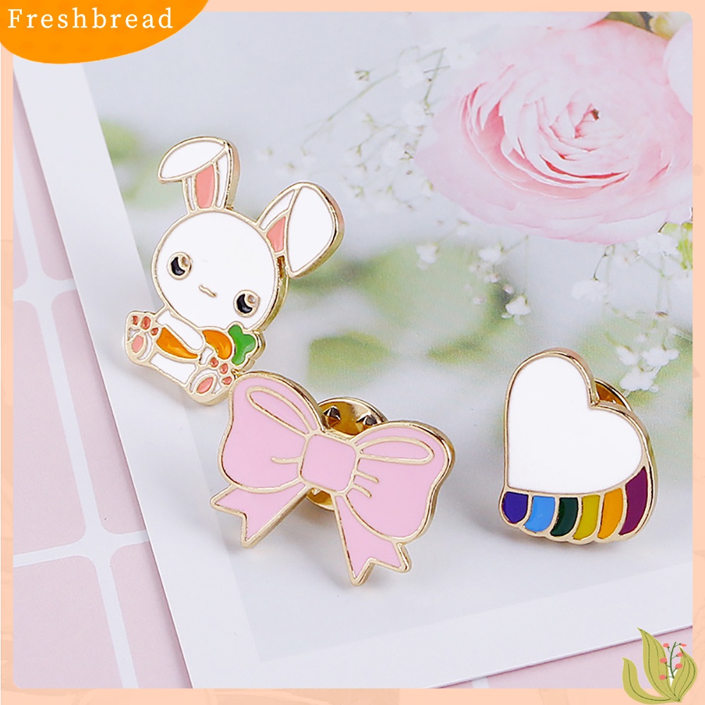 ? Fresh ? Bros Pin Enamel Motif Kartun Hewan Kelinci Lucu untuk Dekorasi Perhiasan