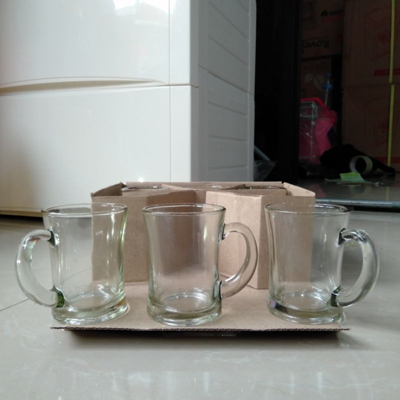 GELAS KOPI GAGANG POLOS @6 Pcs / ROYALEX