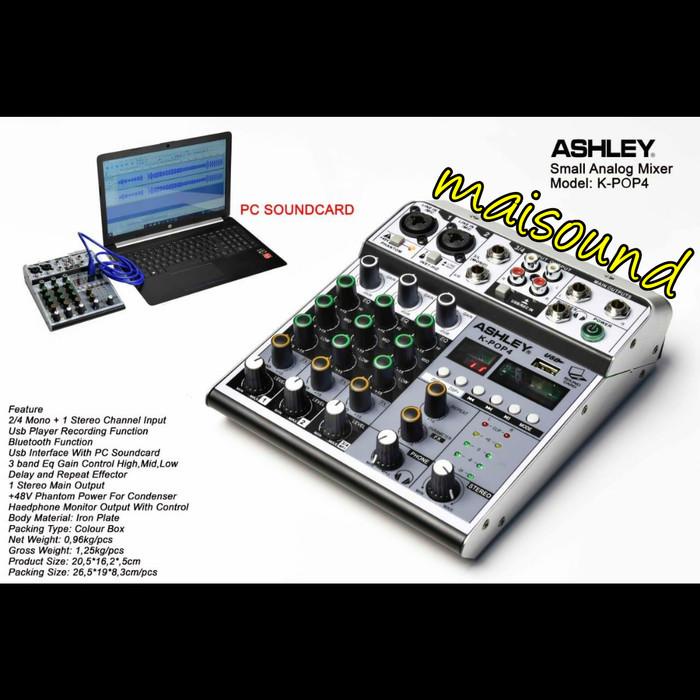 Mixer | Mixer Ashley Kpop 4 Channel Ashley Kpop4 K Pop 4 Usb Bluetooth Ori Kualitas Terbaik