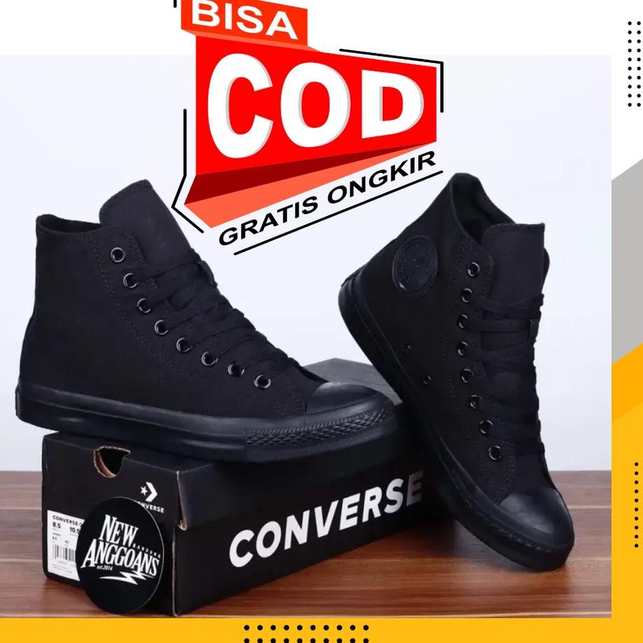 Telah Hadir.. SEPATU PRIA CONVERSE FULL HITAM / SEPATU CONVERSE BOOT