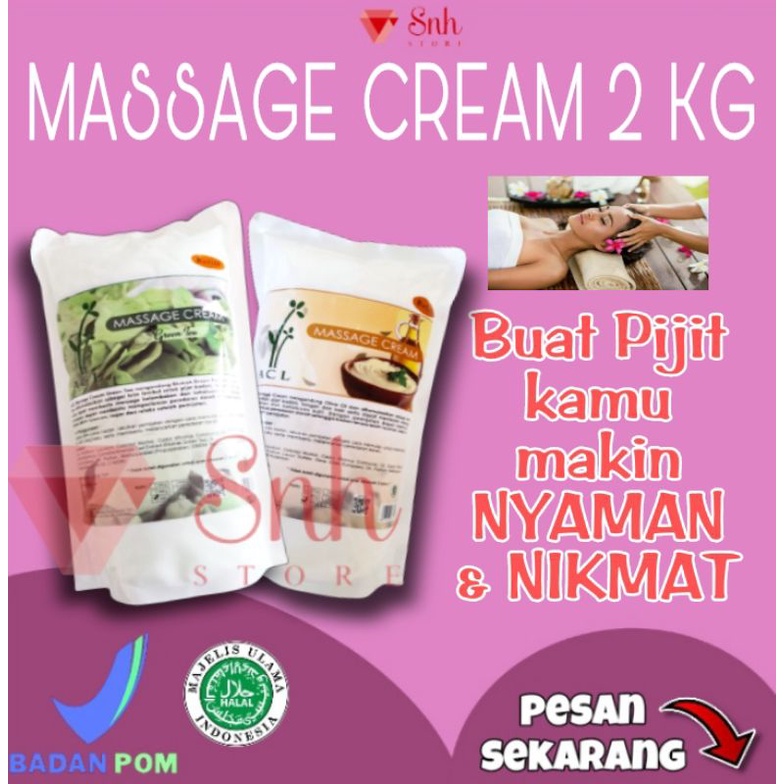 MASSAGE CREAM 2kg/Body Massage/body butter/body cream/Urut Pijat Pijit/cream urut pijat/cream pijat/pijit/pijat/urut/krim pijat/body butter/body cream/cream massage badan/krim massage/body cream bleaching/lotion whitening bpom/cream pijat kiloan/