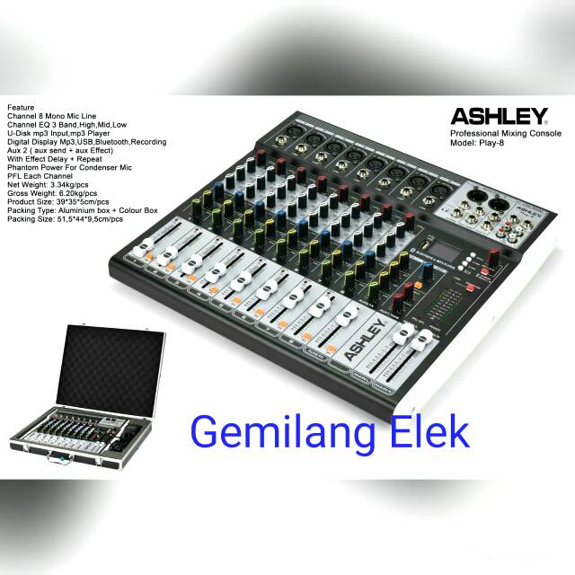 Mixer ASHLEY PLAY 8 ( 8 Channel )