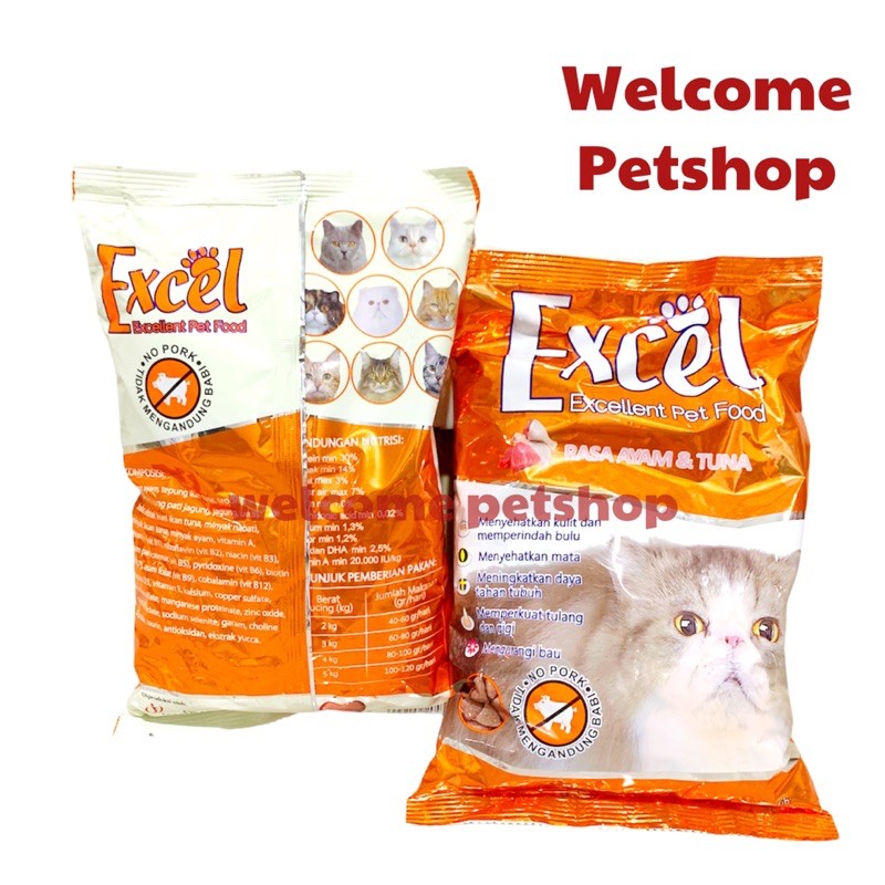 Excel 500gr Ayam dan Tuna / Makanan Kucing / Cat Food