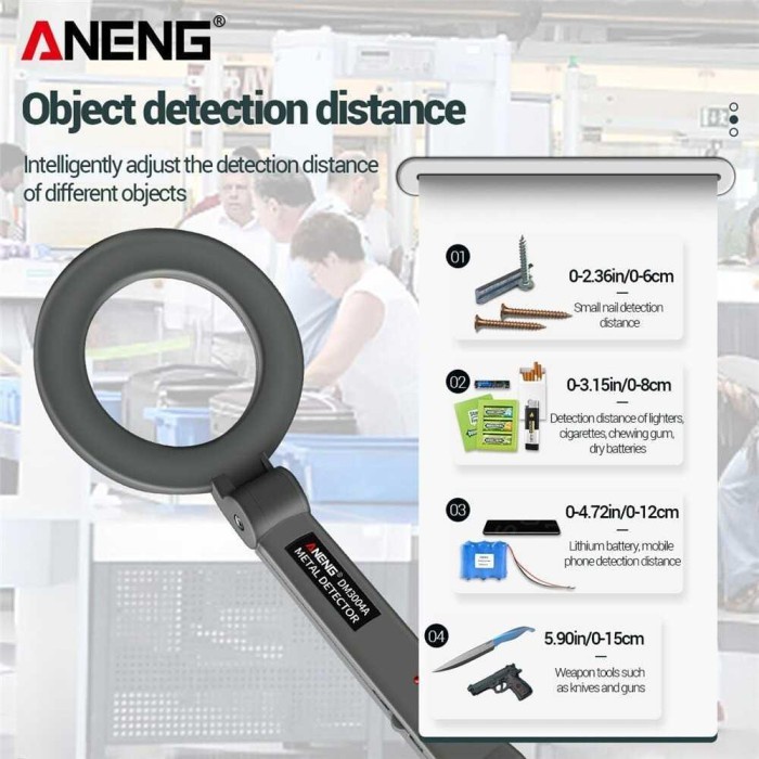 ANENG Stud Finder Metal Detektor Logam Dinding Rumah - DM3004A - Gray