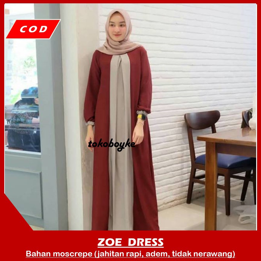 Gamis Wanita Murah Modern Kekinian perempuan dewasa Fashion Syari Muslim Crown MaxiQ6Z9