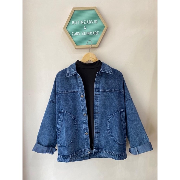 Jaket Jeans Oversize // jaket oversize xxl butikzarv.id