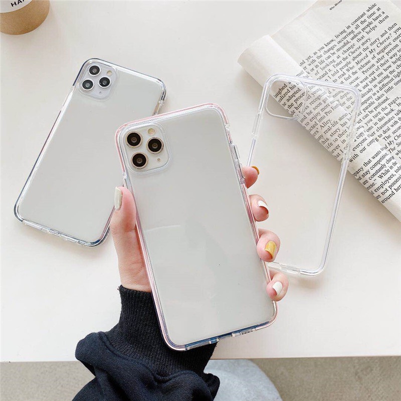 Soft Case TPU Transparan Anti Jatuh Shockproof Untuk IPhone 11 12 13 14 Pro MAX 6 6s 7 8 14 Plus X XR XS MAX SE 2020