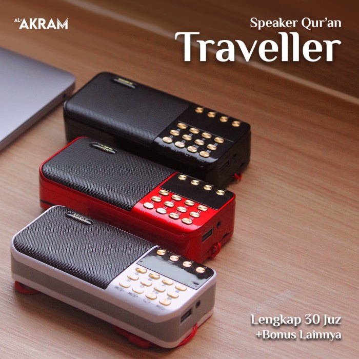 [BERGARANSI] SPEAKER MUROTTAL ALQURAN AL AKRAM TRAVELLER SPEKER QURAN POWERBANK
