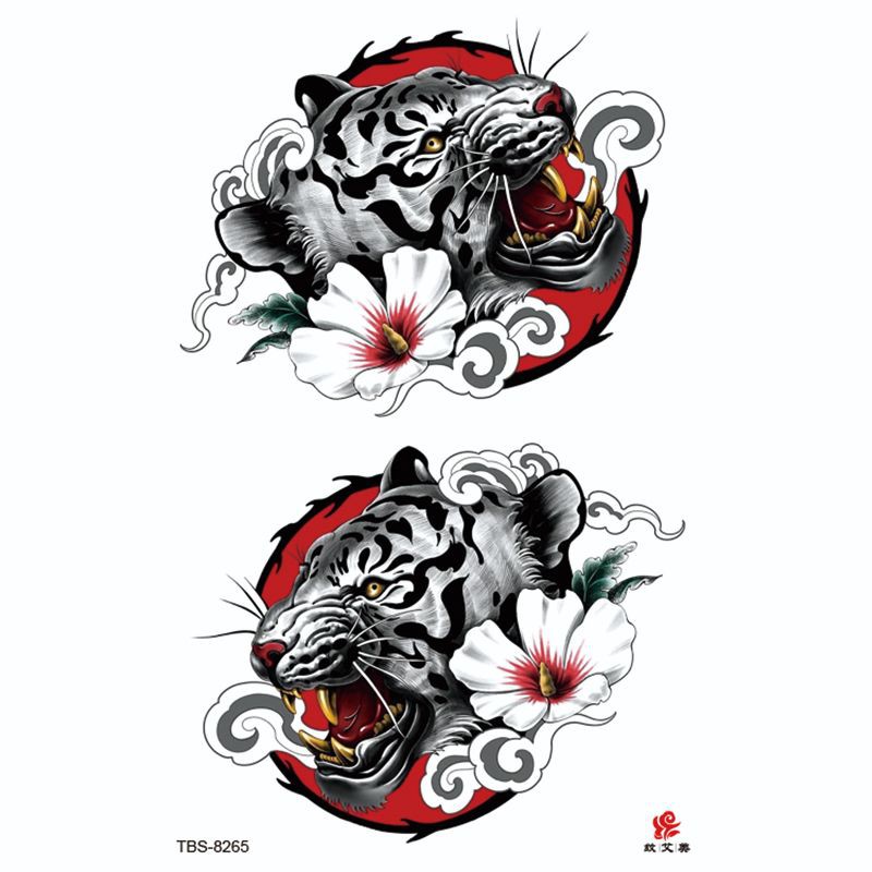 Tatto temporer TBS Baru Ukiyo-e Geisha Fashion Khusus Buatan Tato Lengan Setengah Air MODEL TBS-8265