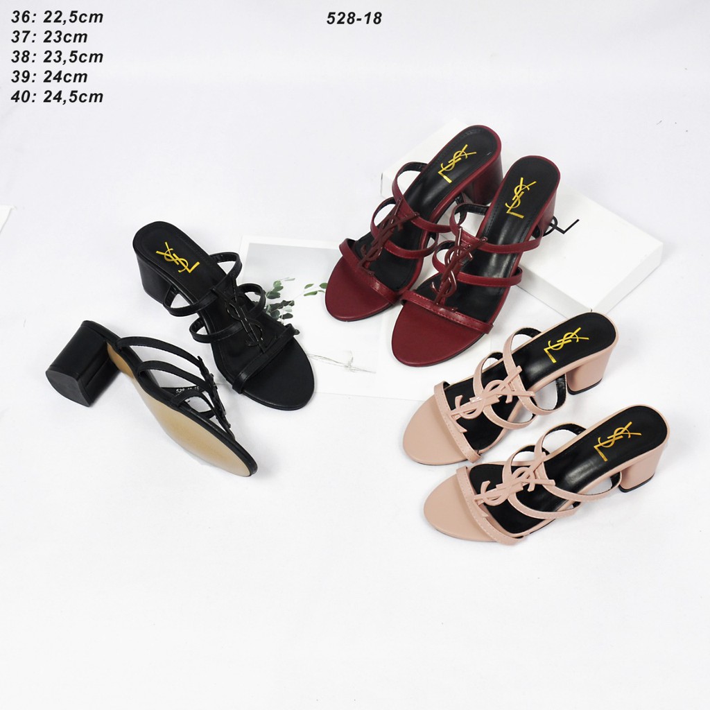 SANDAL HEELS YSL 528-18LAV SANDAL HEELS WANITA TERLARIS BATAM