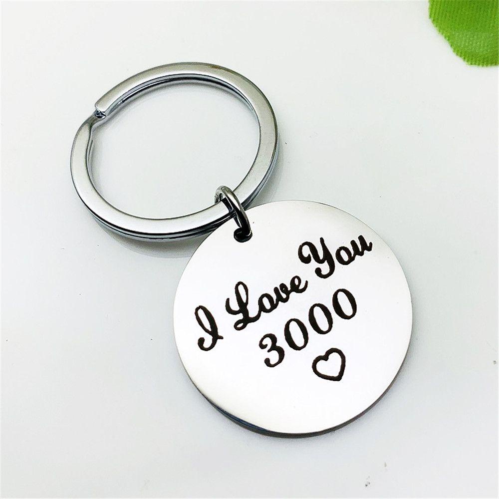 R-flower I Love You 3000gantungan Kunci Fashion Istri Suami Hadiah Keyfob Logam