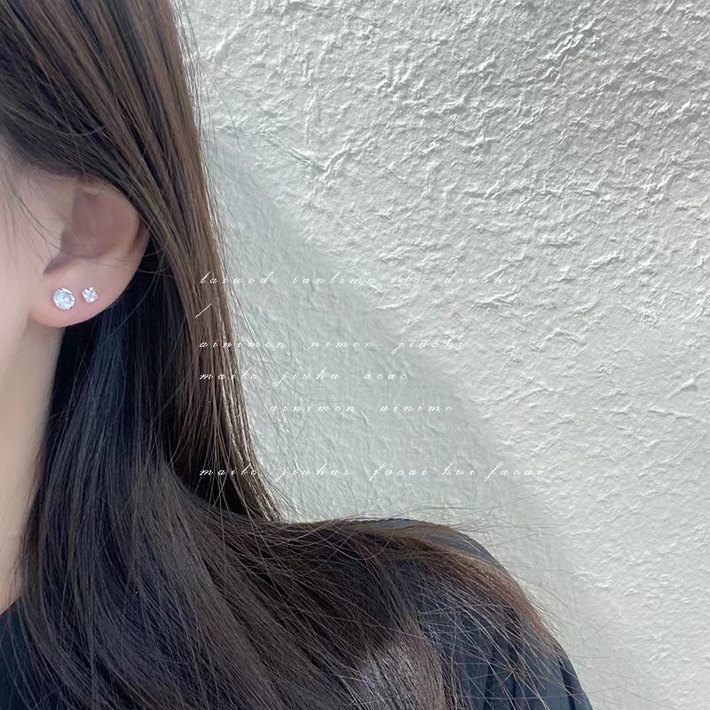 Anting Tusuk Model Kristal Berlian Imitasi Untuk Wanita Korean Earrings Import