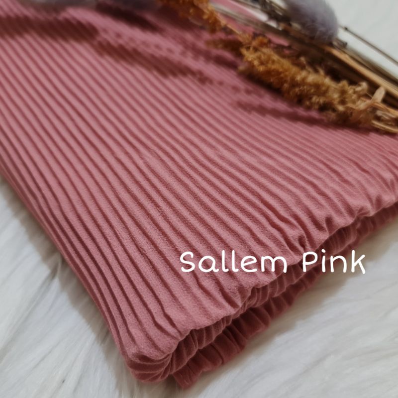 Pashmina Plisket Lidi Full Premium 180X75 CM By Milanda Mode-SallemPink