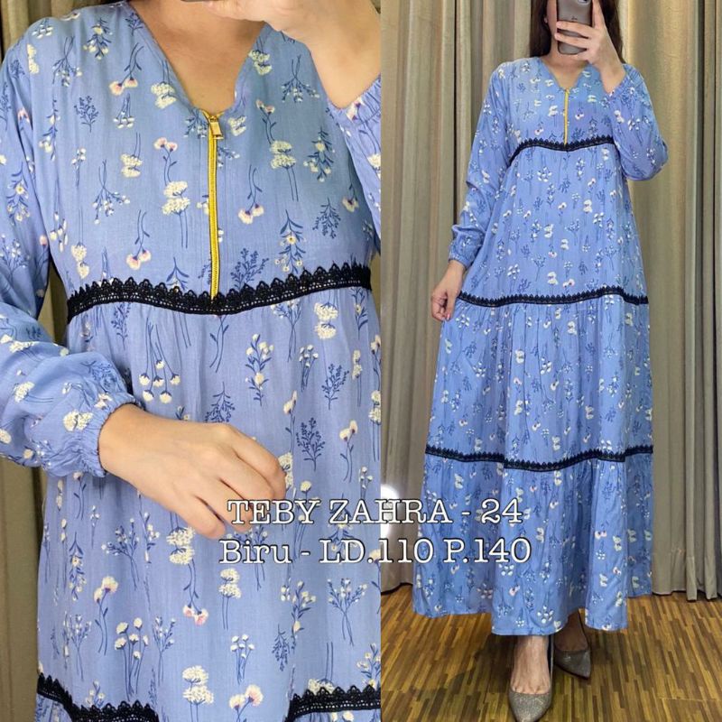 TEBY DASTER ARAB ZAHRA FLOWER RAINBOW SERIES RAYON VISCOSE ALL SIZE ORI-1