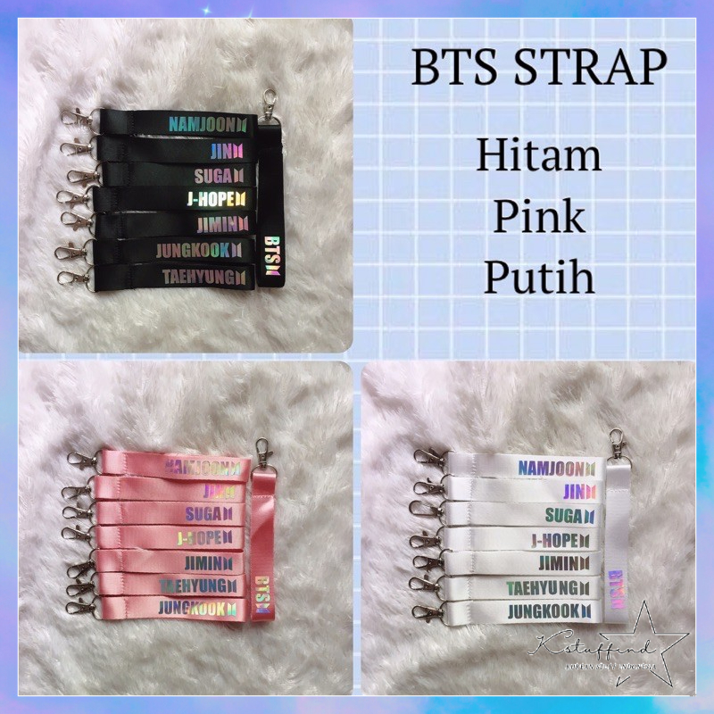 [kstuffind] BTS Gantungan Kunci Lanyard Strap Hologram BTS Keyring Murah Ganci Hologram