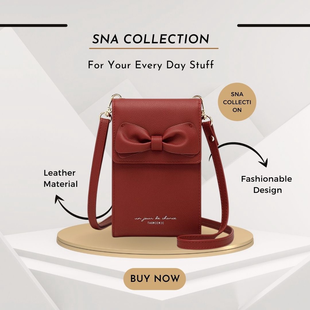 TAS HP WANITA TERBARU MODEL KEKINIAN TAS SELMPANG WANITA MODEL KOREA TEMPAT KARTU DAN UANG DOMPET WA