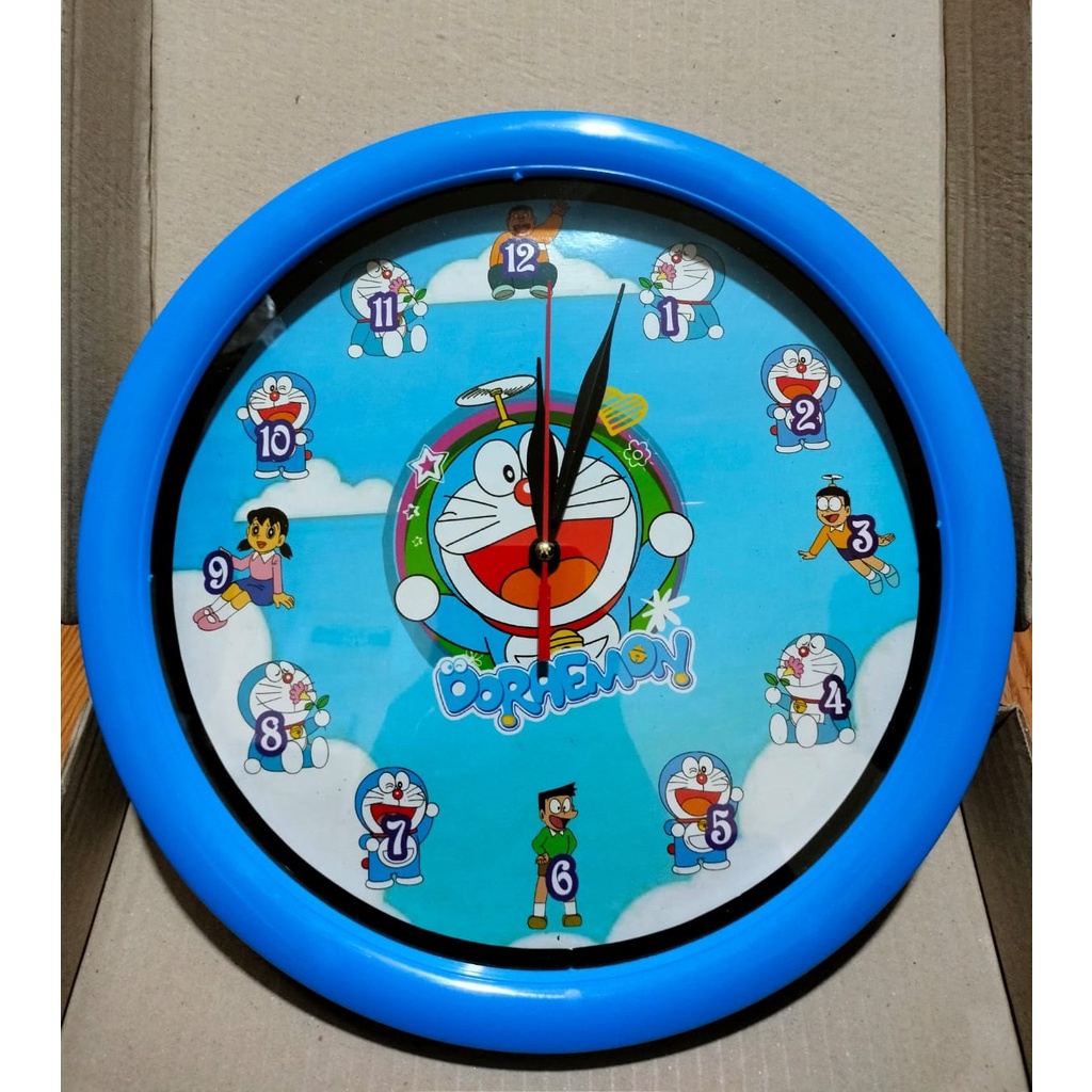 HOKO Jam Dinding Unik Motif Karakter / Jam Dinding Analog Polos Diameter 27cm / Wall Clock-DR4