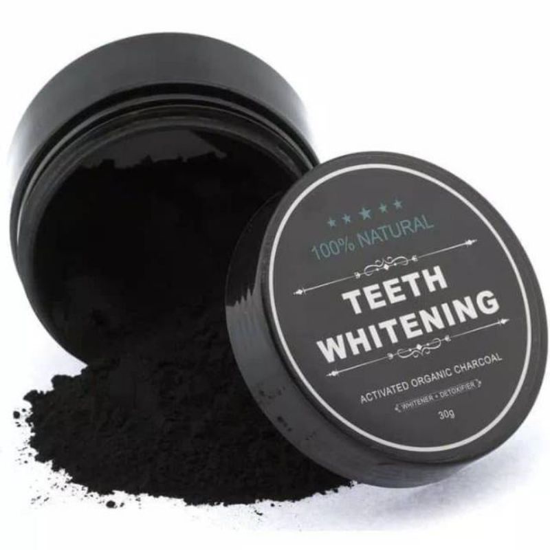 Pemutih Gigi Herbal Charcoal Powder Activated Teeth Whitening Arang Putih Gigi Murah Bagus