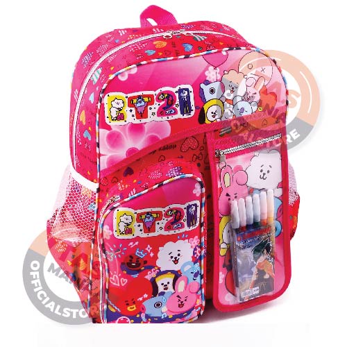 PTS Ransel Sekolah Anak HAPPY DAY TAS IDOL KOREA TAS ANAK + FREE TEMPAT PENSIL / SPIDOL TAS SEKOLAH