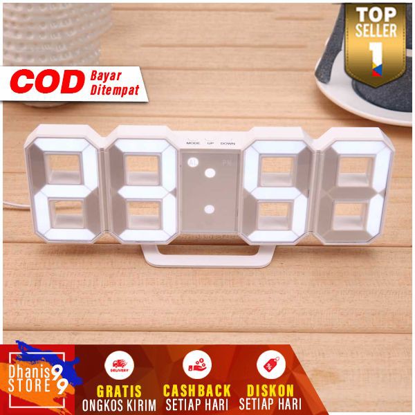 Jam Meja Digital Dekorasi Rumah LED Clock Pajangan Jam Duduk Meja Modern Murah