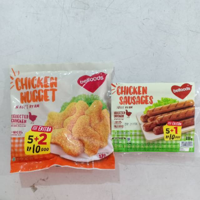 

[PAKET HEMAT] BELFOODS nugget + sosis ayam