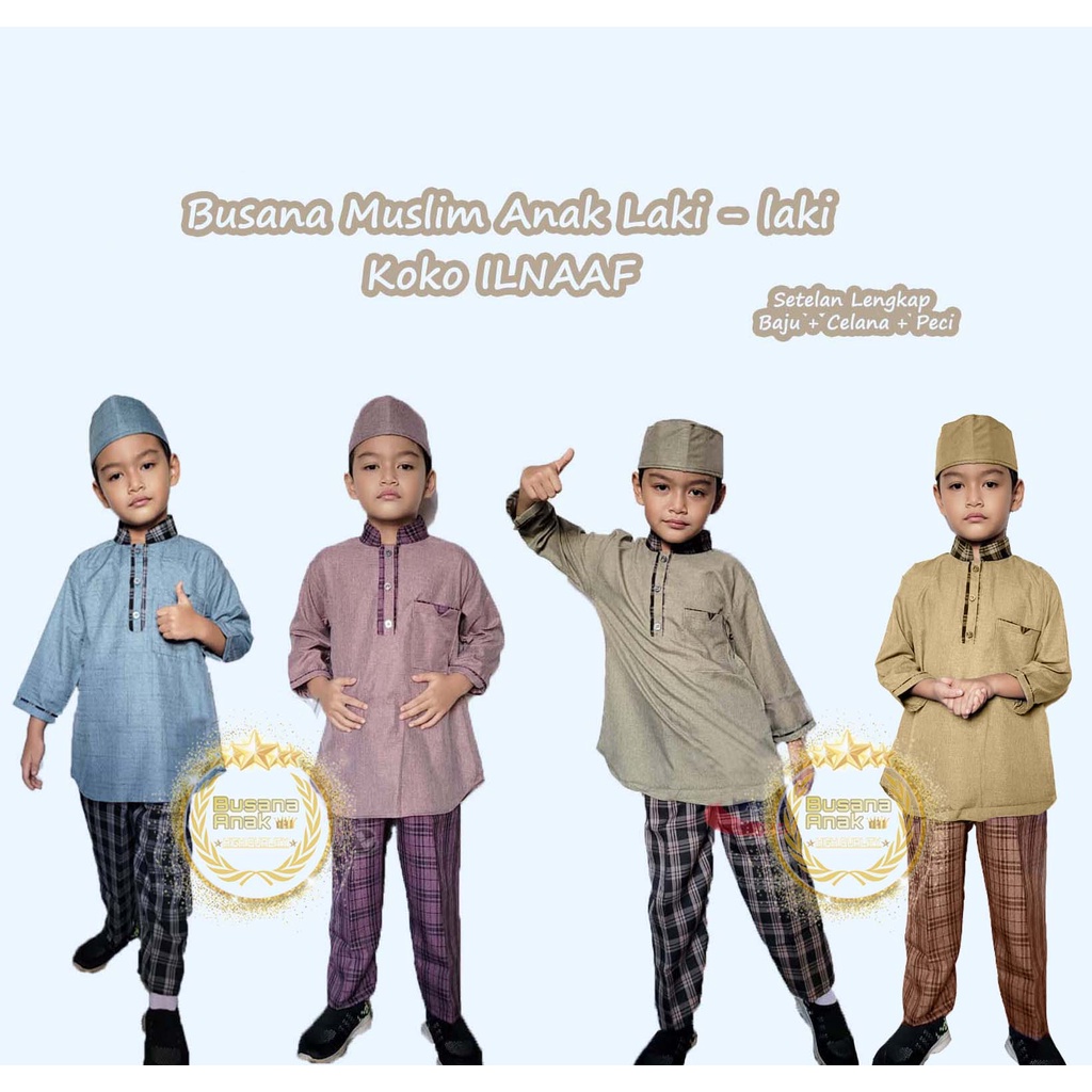 Koko Anak Laki-laki Muslim Koko ILNAAF Usia 1-12 Thn