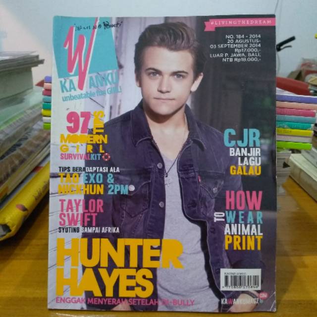 Majalah Kawanku Hunter Hayes No. 184-2014, 20 Agustus-3 September 2014