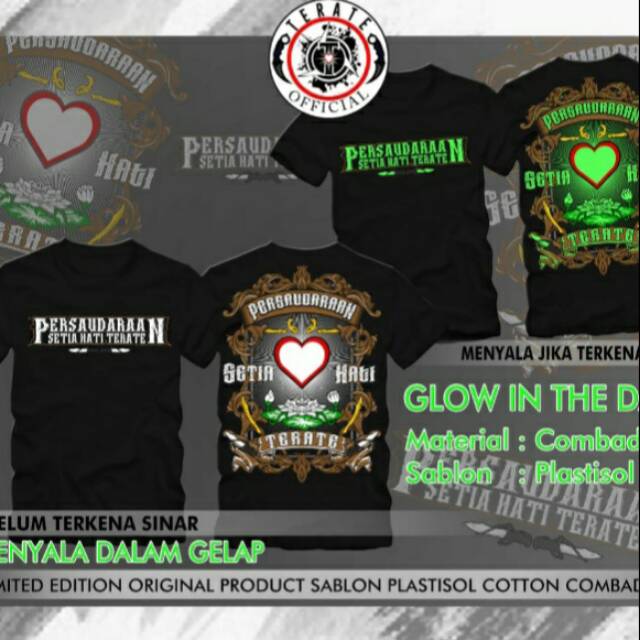 Kaos psht menyala dalam gelap