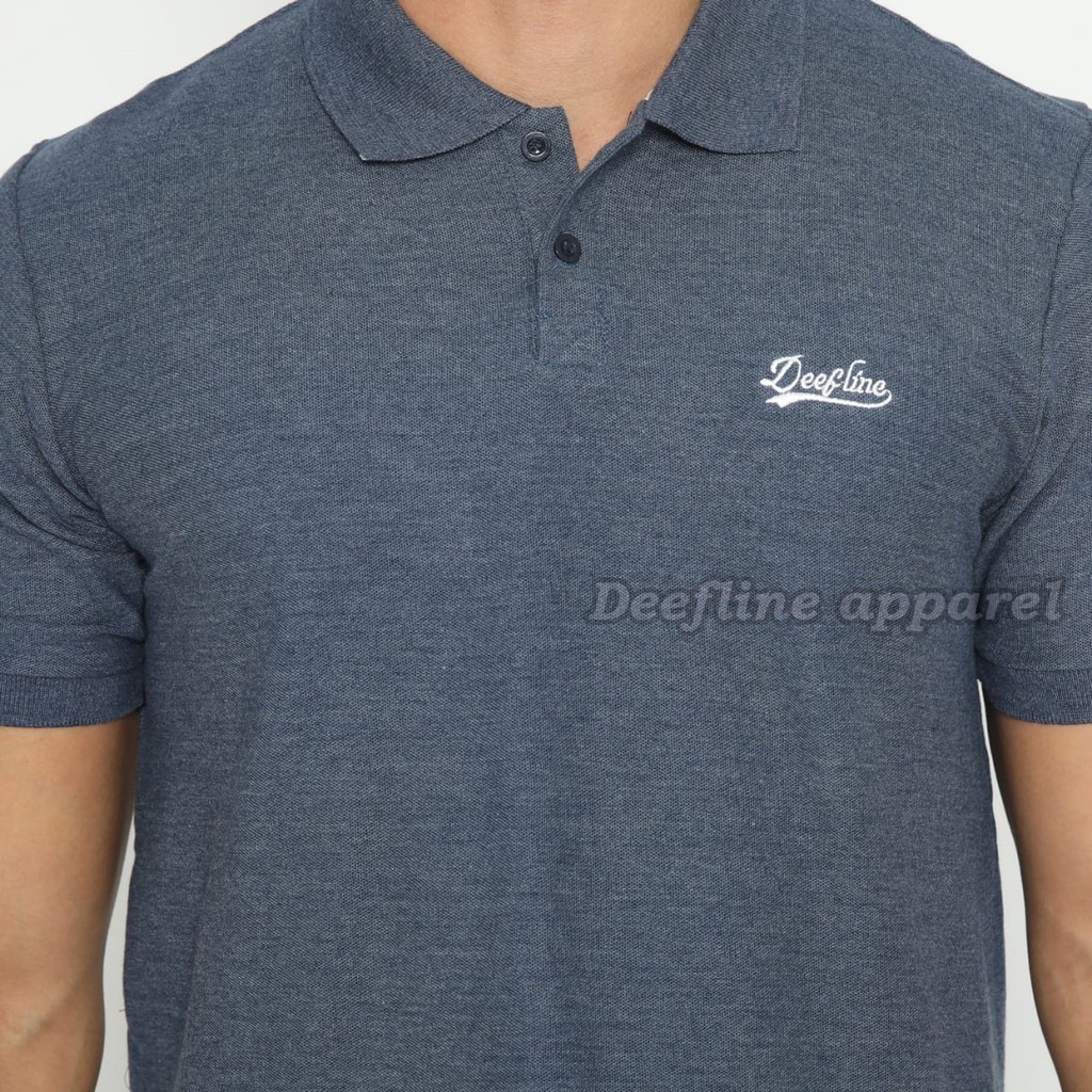 DEEFLINE Kaos Polo Shirt Premium Twotone Navy Original / Kaos kerah Pria