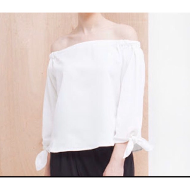 One shoulder Sabrina TOP White