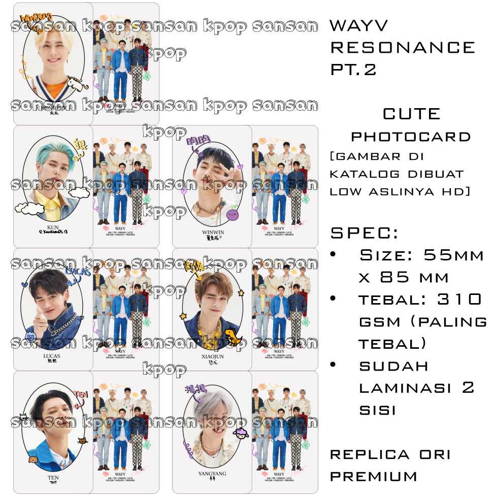 photocard wayv RESONANCE PT 2 CUTE unofficial