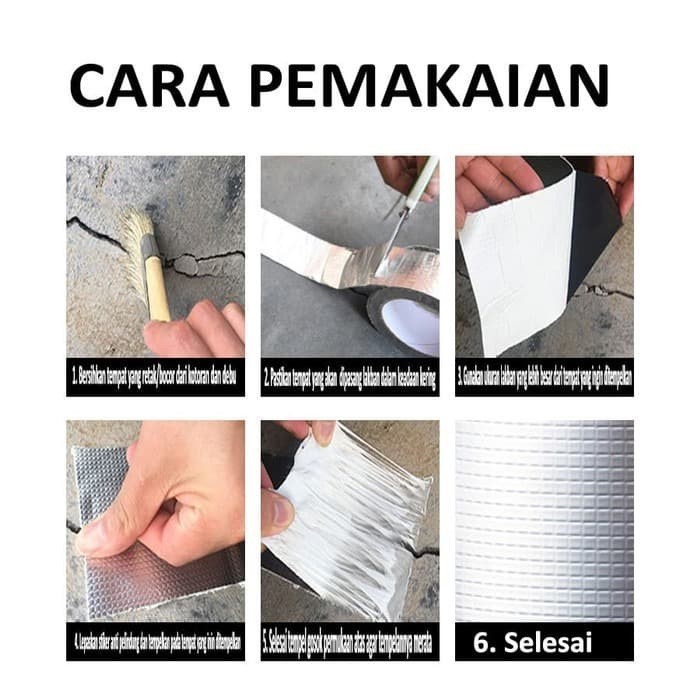 Lakban Anti Bocor Aluminium Foil Tape Tahan Panas Waterproff