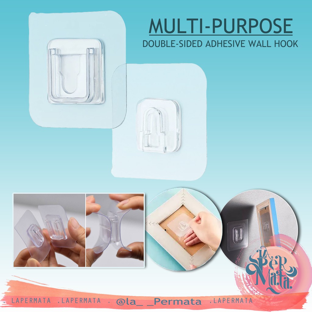 Gantungan Tempel Socket Hook Gantung PLUS MINUS Kualitas Premium 1 set - LPM Shop