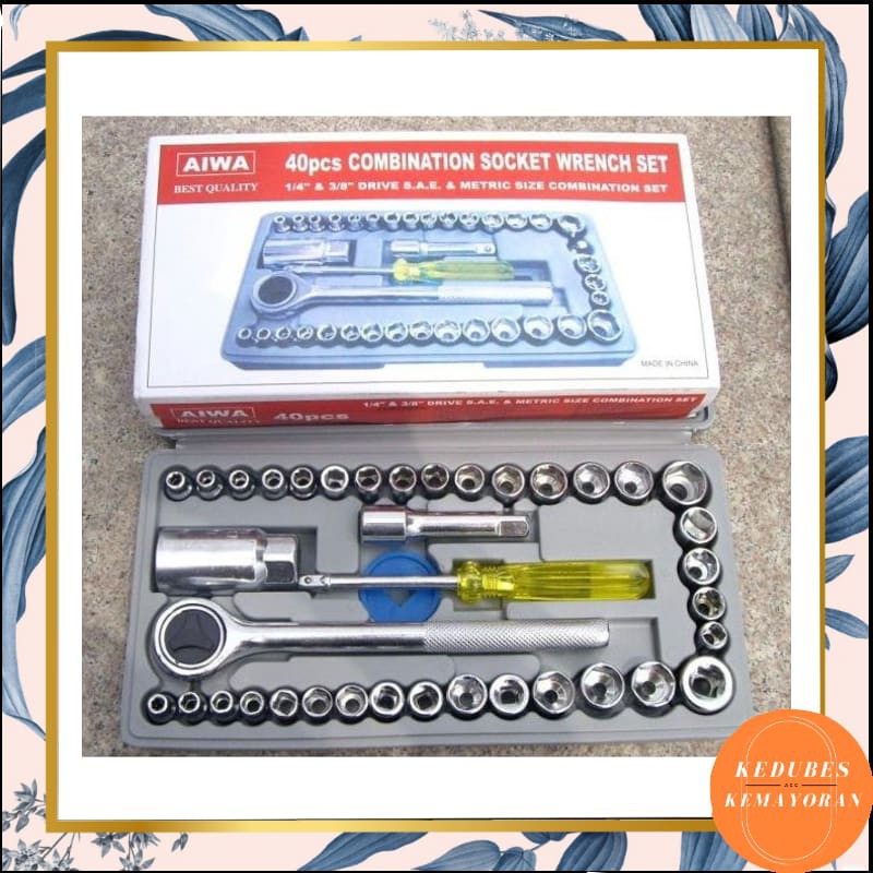 [COD] Kunci Shock Aiwa 40 set Mata Kunci / Kunci Multifungsi  Set 40 in 1 Tool Sett [KK]