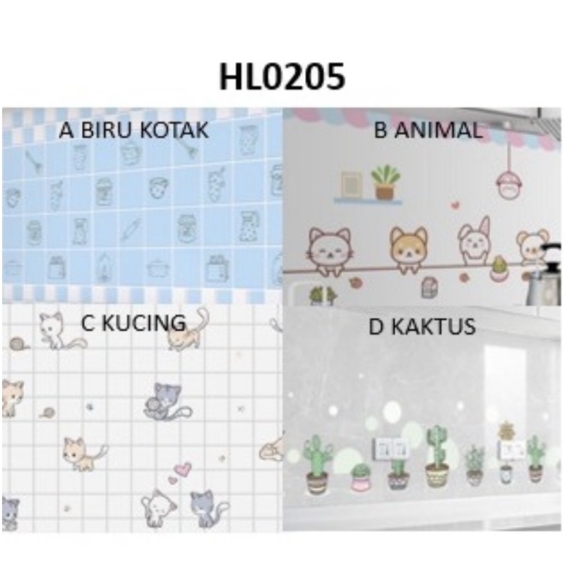 MARKAS - HL0205 Wallpaper Dinding Dapur Anti Minyak 3D Sticker Kitchen