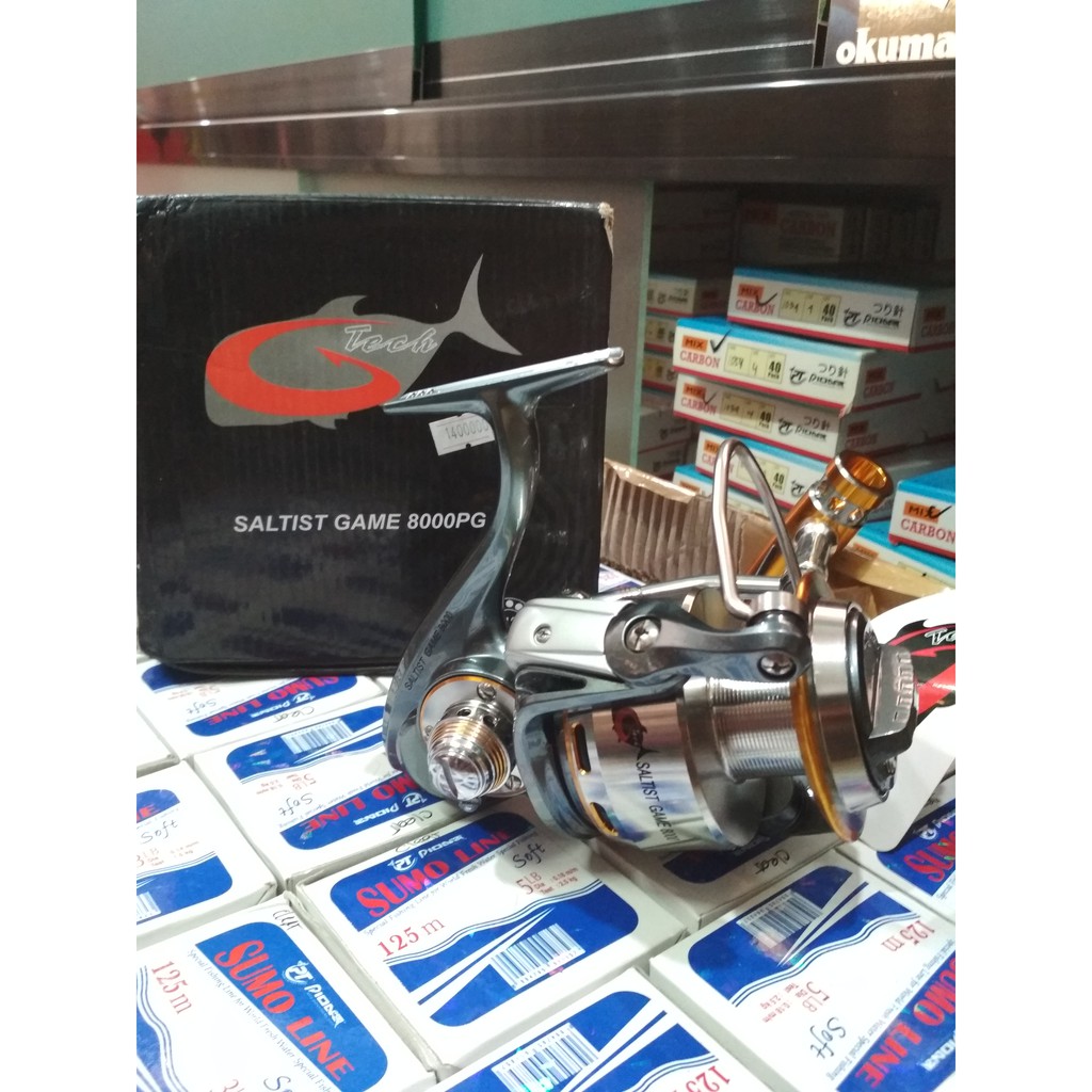 REEL LAUT G-TECH SALTIST GAME 8000PG DRAG 30 KG FULL ALLUMINIUM BODY