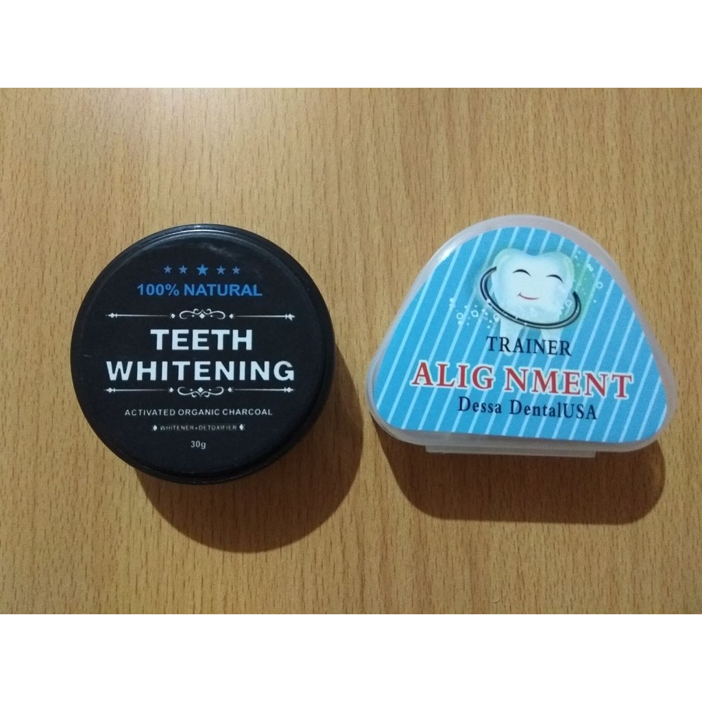 Paket Promo Perapih Gigi dan Pemutih Gigi Whitening Teeth Charcoal