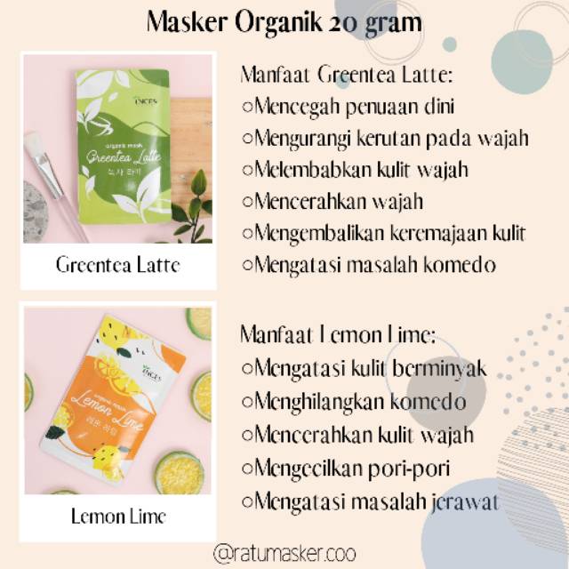 (20 GRAM) MASKER ORGANIK BUBUK BY INCES FACEMASK ORGANIC