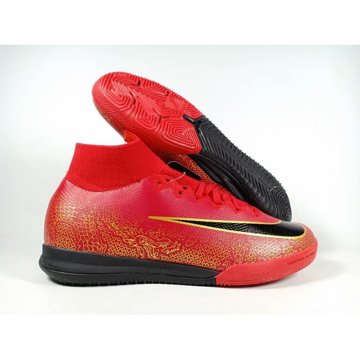 Sepatu FUtsal Nike Mercurial SF X VI elite Red Gold
