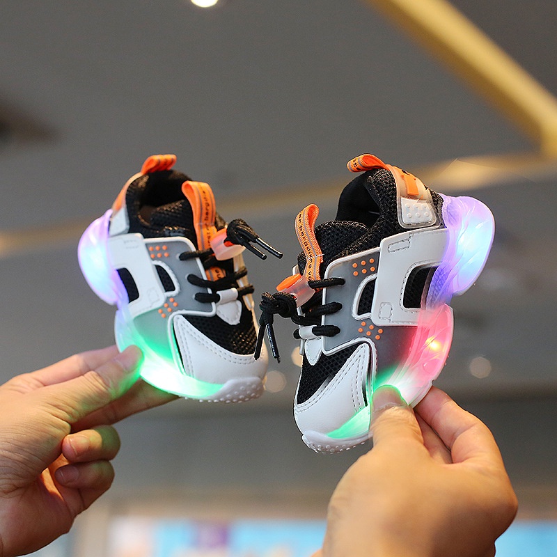 Sepatu anak LED anak motif terbaru sneakers anak import