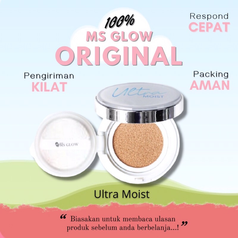 MS GLOW ORIGINAL ULTRA MOIST/  skincare foundation pemutih kulit wajah/ whitening TJ.BL.J.24