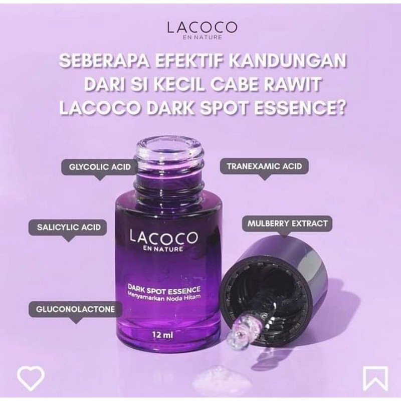 SERUM WAJAH FLEK HITAM, LACOCO DARKSPOT ESSENCE, SERUM FLEK HITAM
