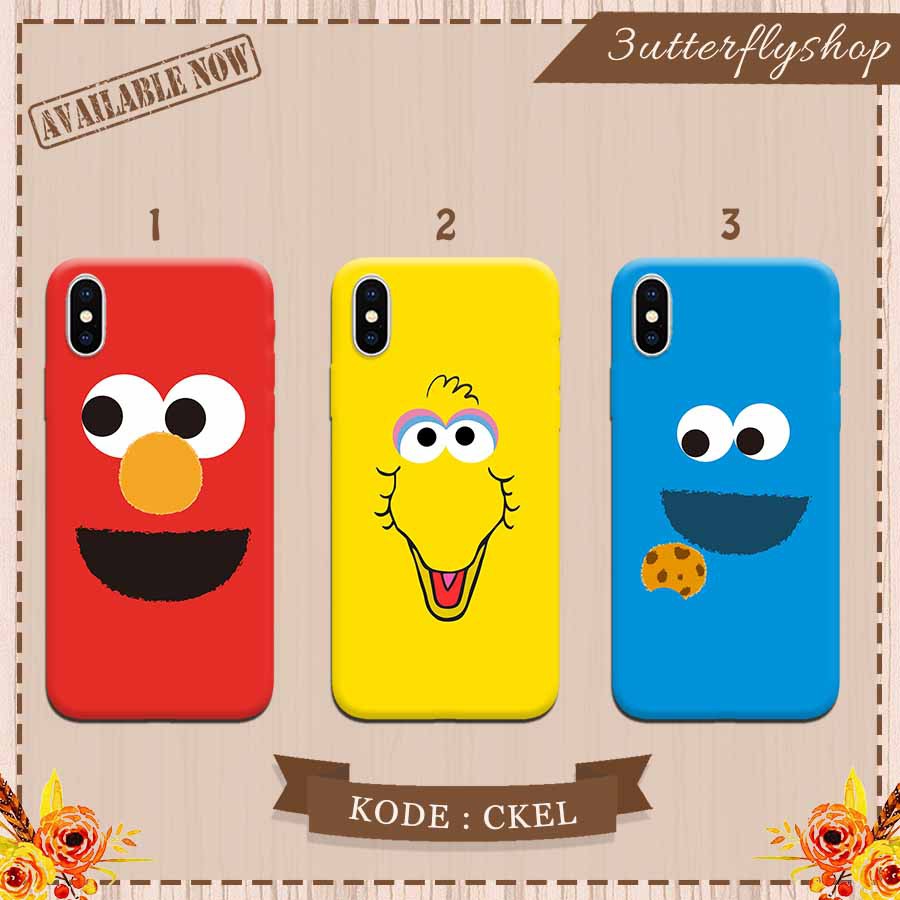 Sesame Street Funny elmo cookie monster big bird casing  case Oppo Vivo Realme Redmi Xiaomi Samsung