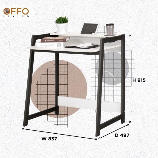 [Sale] Offo Living Furniture - Meja Tulis / Meja Belajar Minimalis Rocco [Terlaris]