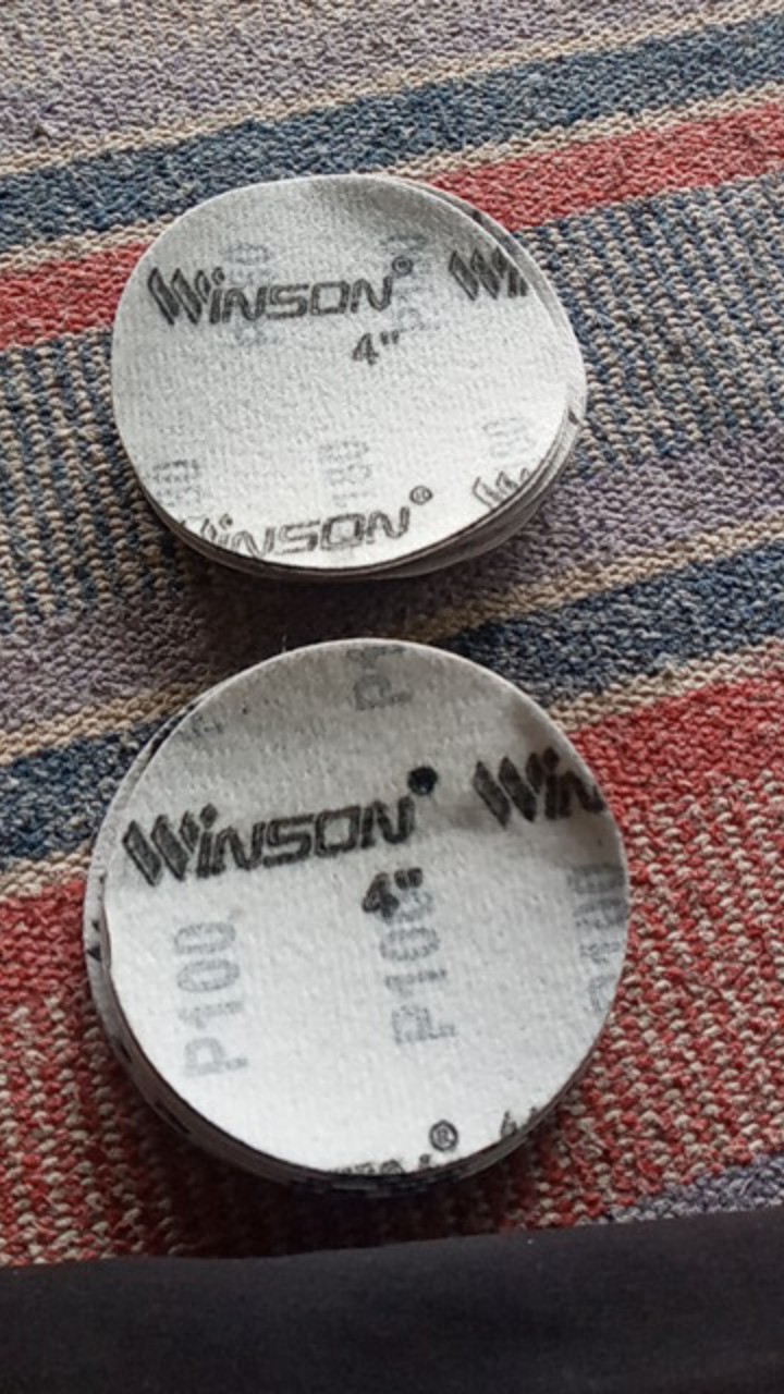 Amplas Bulat Velcro 4 Winson / Amplas Tempel4 Winson 100% Ori Paper 60 80 100 120 150 180